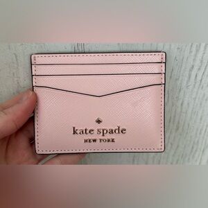 Kate Spade Pink Card Holder Saffiano Leather